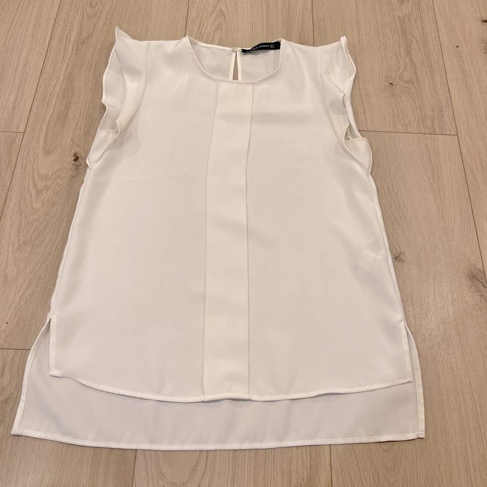 Zara white dress top size M